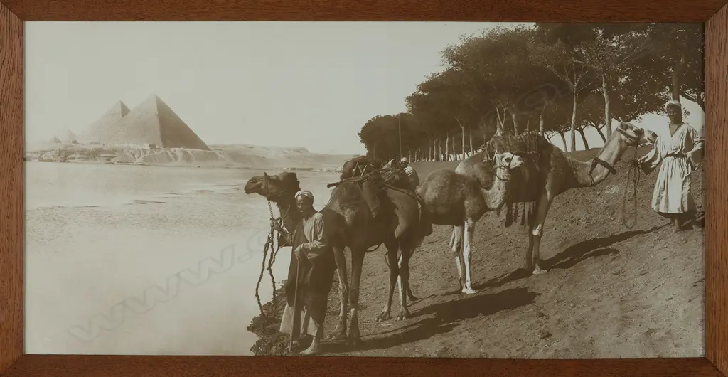 Gabriel Lekegian (1853-1920) 'Camels watering on the Nile', Image 1++